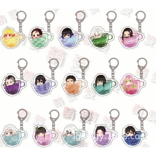 Anime Demon Slayer Kimetsu No Yaiba Kochou Shinobu Acrylic Keychain Keyring Costume Cosplay Props Accessories Gifts Collections