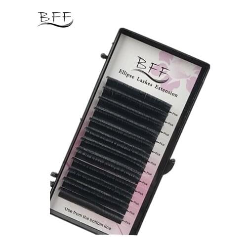 BFF Brand 4 Box Ellipse Flat False Eyelash Extensions 0.15/0.2 C/D Soft Tasteful High-quality Individual Eyelash Extension