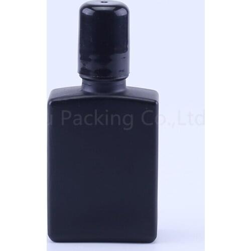 30ml black roll on perfume bottle, 30cc amber essential oil rollon bottle, small glass roller container 100pcs