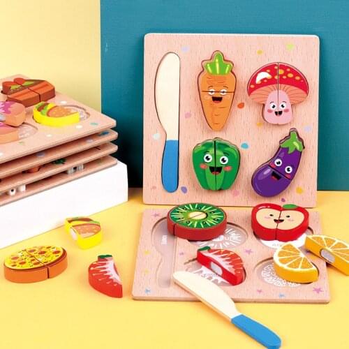 Early Education Intelligence Kids Toys 0-1-2-3-6 Years Old Baby Wooden Puzzles Toys for Children Slicer String Rope 3D Puzzle