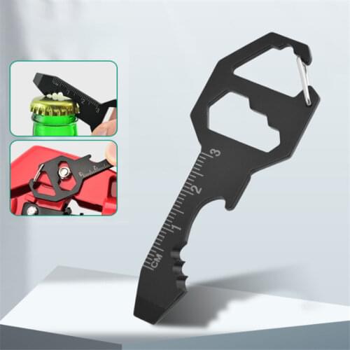 Multi-Function Openers Key Shape Tools For Bottle Beer Cap Opening Jar Kitchen Bar Gadgets Tools Mini Wrench Keychain Hand Tools