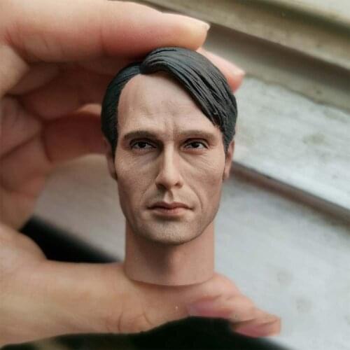 1/6 Mads Mikkelsen Hannibal Head Models Head Sculpt TV Version for 12''Figures Bodies Accessories