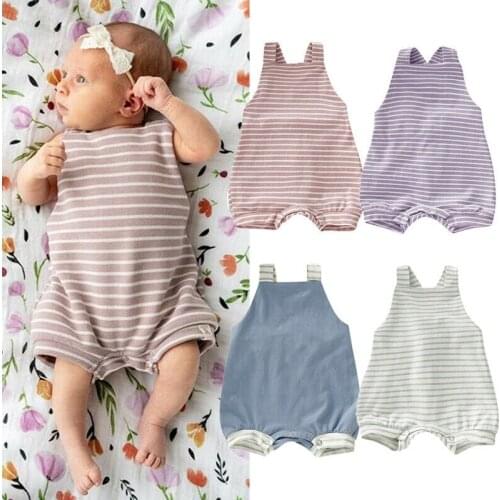 Fashion Toddler Baby Girls Stripes Romper Bib Pants Overalls Outfits Clothes Stripe Strampler Overall Outfit Sunsuit