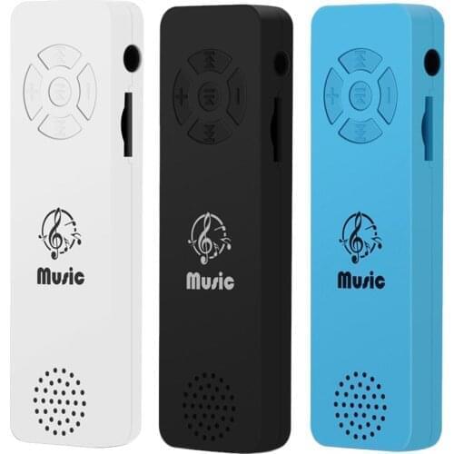 Fashion MP3 Student Sports Running Music Walkman Ultra Thin Card Inserting Loudspeaker Function MP3 Player Support TFCard