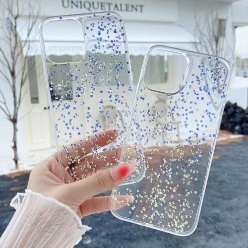 For IPhone 12 11 Pro Max Phone Case Fresh Gypsophisla Pattern Soft Tpu Flower Cover ForiPhone 7 8 Plus Xr Xsmax Back Cover