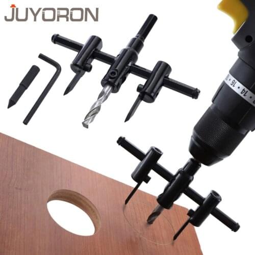Woodworking Opener Adjust Wood Circle Hole Saw Cutter Tool Kit 30mm-120mm 30mm-200mm 30mm-300mm Cordless Drill Bit Set