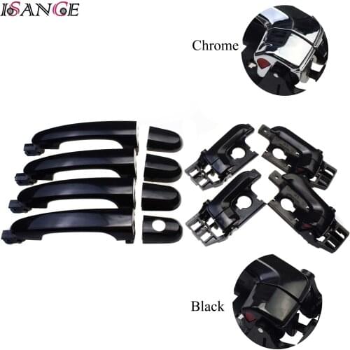 ISANCE 8pcs Outside & Inside Door Handle Front Rear Right & Left For Kia Sportage 2005 2006 2007 2008 2009 2010 OE# 82651-1F000