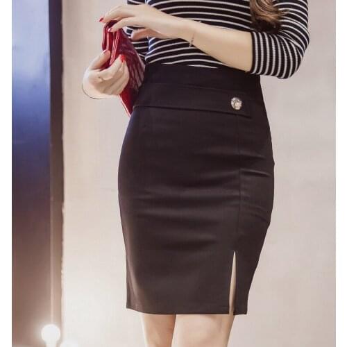 New Summer Plus Size 5xl Womens Formal Skirt High Waist Black Skirt Elegant Korean Office Women Sexy Mini Skirts Jupe Femme
