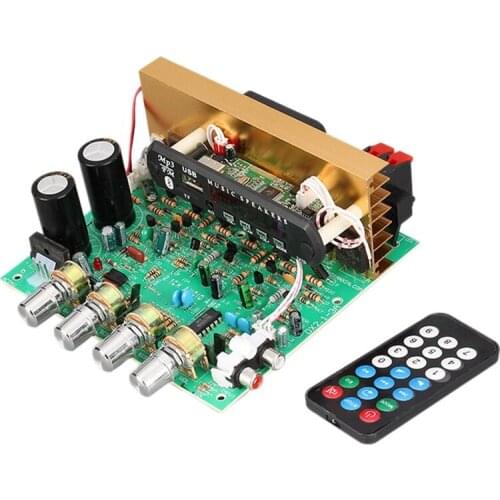Bluetooth Amplifier Board 3X80W 2.1 Channel Subwoofer Amplificador Audio Board with Aux Fm TF U Disk Home Theater Diy