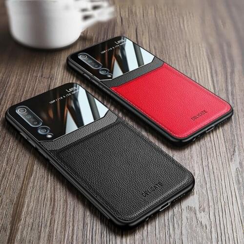 Shockproof Case for Xiaomi Mi 10 10 Pro Mi 9T Mi Note 10 Leather Glass Phone Cover For Redmi K30 K20 Note 8 Pro 8 8T 8A