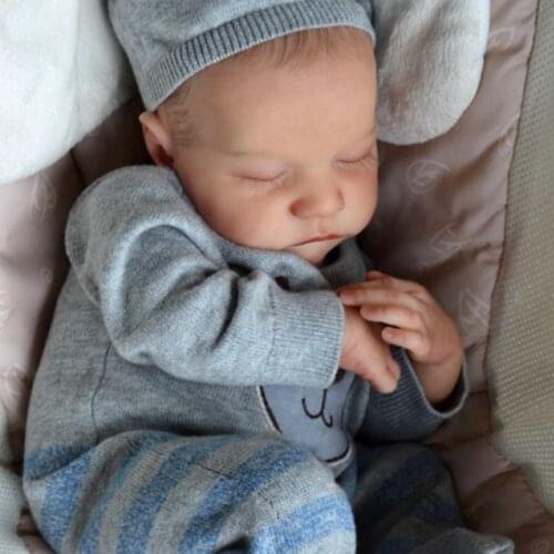 20Inch Realistic Newborn Fabric Body 51cm Bebe Reborn Doll Unpainted Unfinished Doll Parts DIY Blank Doll Kit Toys for Children