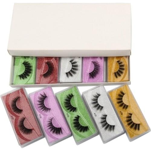 Wholesale Eyelashes 10/30/40/50/100 Pairs Faux 3D Mink Lashes Natural False Eyelashes Make up Cilio Thick Mink Eyelashes In Bulk