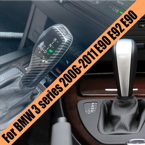 Shifter Lever F30 Style PU Leather LED Gear Shift Knob for BMW 3 Series 2006-2011 E90 E92 E90 Accessories