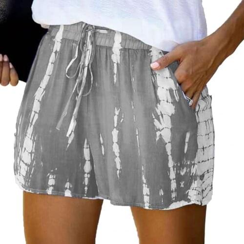 Summer Korean Street Style Short Women Tie Dye Sport Elastic Short Pants Hot Sale Beach Wear High Waist Shorts For Female