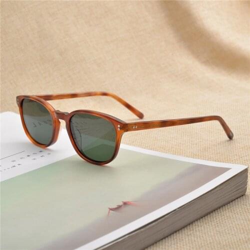 OV5219 Men Vintage Acetate Polarized Sunglasses Classic Brand Rectangle Sun glasses Fairmont Driving Eyewear For Men/Women