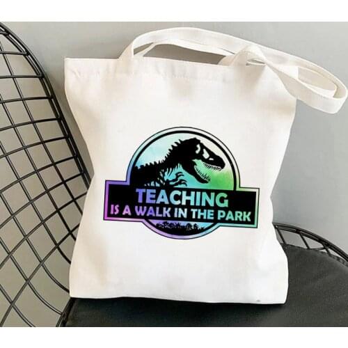 Supplies Teaching Is A Walk in the Park Printed Tote Bag women Harajuku shopper Shoulder girl shopping bag Lady gift Canvas Bag
