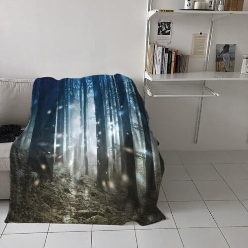 Bedroom Warm Blankets Firefly Forest Dream Sofa Throw Blankets Childrens Baby Soft Blankets Airplane Portable Blanket