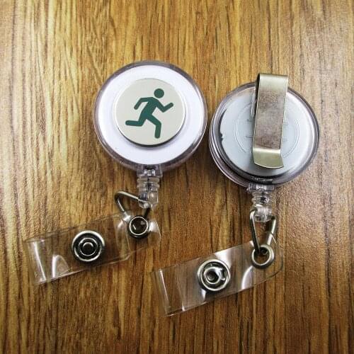 Triathalon ID Badge Reel gift for him/her friend family retractable recoil id badge holder work fun