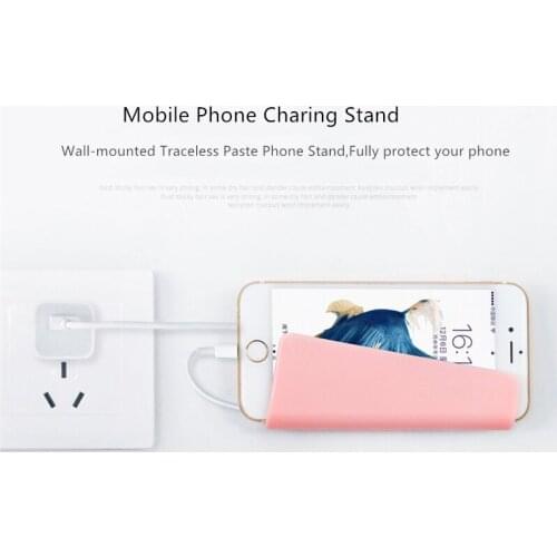 Universal Wall Mounted Charger Holder For iPHONE Huawei Bracket Shelf for Redmi Bracket Phone Mount Stand Phone Charging Holder