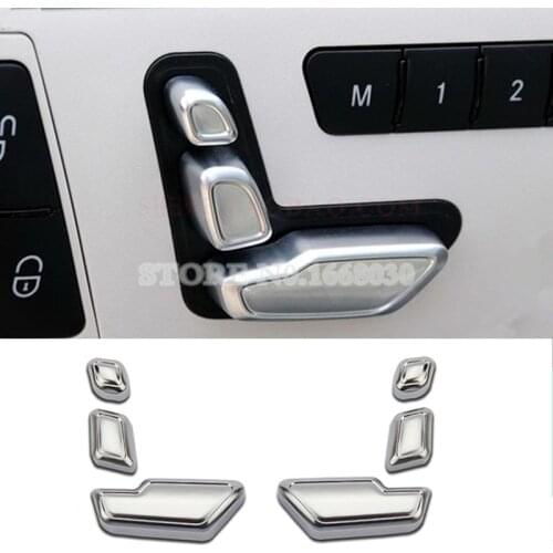 Inner Door Seat Adjust Button Switch Cover 6pcs For Benz C Class W204 S204 2008-2013 Car accesories interior Car Trim
