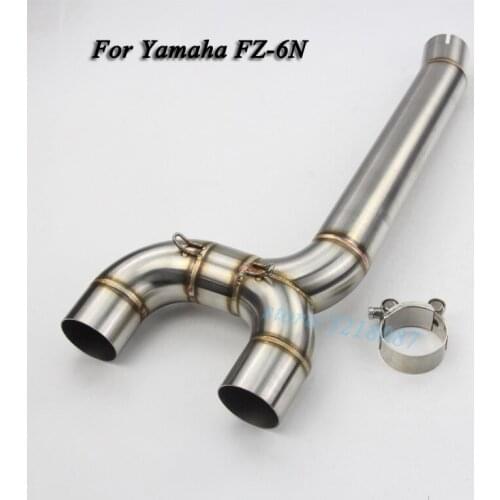 Motorcycle Exhaust Muffler Pipe Escape Moto Stainless Connecter Middle Link Pipe For Yamaha FZ 6N /FZ 6S/FZ6
