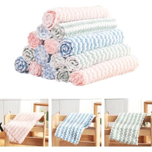 1/2/5/10/15Pcs Kitchen Cleaning Cloths Absorbent Fleece Cleaning Towels for Kitchen Dish Washing Cloth kitchen Towel Dishcloth