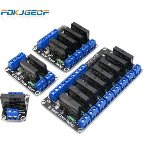 1pcs 1 2 4 8 Channel 5V Low way DC Relay Module Solid State High Level SSR AVR DSP G3MB-202P Relay for Arduino