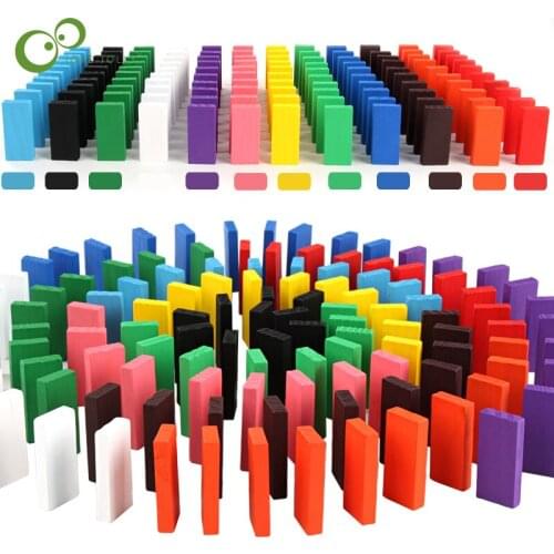 120Pcs/lot DIY color domino building block set game building blocks and stacked toy blocks domino game creative puzzle YJN