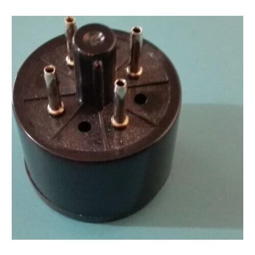 2pcs bakelite tube socket S8AE4-S4 4 pin seat tube socket silver foot PCB for tube amplifier