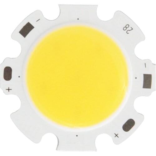 20pcs/lot High Quality 3W 5W 7W 10W 12W Round COB LED Light Source 28mm Circular LED Big Power Chip On Board COB Light Lamp