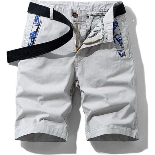 2021 Shorts Mens Fashion Multi Pocket Cargo Shorts Casual Short Men Jogging Sports Streetwear Cotton Knee Length Pants Men