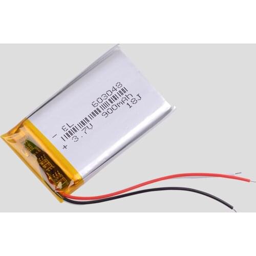 3 line 3.7V 900mAH 603048 PLIB ( polymer lithium ion / Li-ion battery ) for dvr mp5 GPS mp3 player mp4 bluetooth speaker