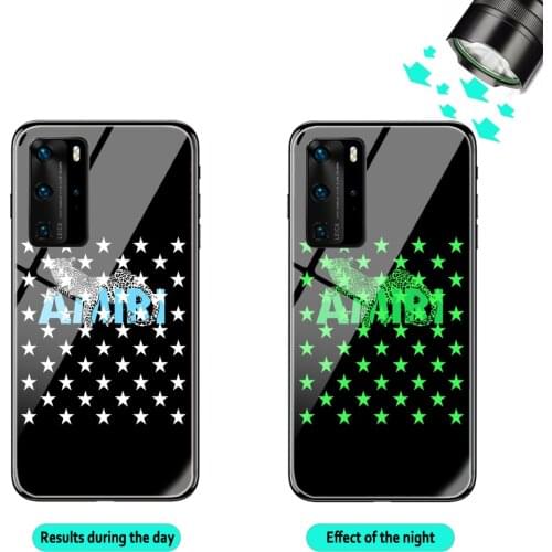 American brand design-Amiri Phone Case Glow Luminous Tempered Glass For Huawei P40 30 20 lite Pro MATE9 10 20X 30 lite pro cover