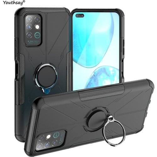 For Infinix Note 8 Case For Infinix Note 8 Cover Armor Silicone Rubber Stand Ring Protector Case For Infinix Note 8 Cover