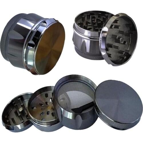 Four-Layer Zinc Alloy Herb Tobacco Weed Grinder Drum Smasher Smoke Breaker Hand Tobacco Crusher Machine Box