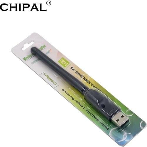 CHIPAL10PCS 150Mbps MT7601 Wireless Network Card Mini USB WiFi Adapter LAN Wi-Fi Receiver Dongle Antenna 802.11 b/g/n for PC