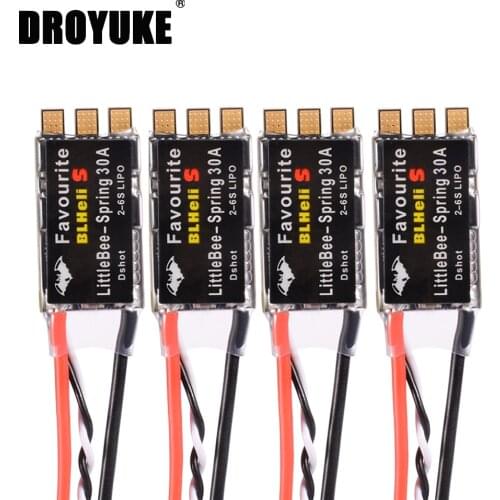 Droyuke FVT LittleBee Little Bee BLHeli_S SPRING 2-6S 30A /20A ESC DSHOT ESC Speed Controller for QAV210/250 FPV Drone Quadcopte