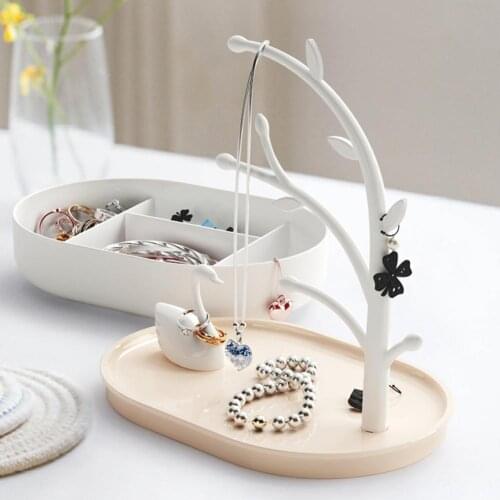 Swan Lake Jewelry Organizer Ring Earring Necklace Dispaly Holder Storage Box jewelry display card бирки для ручной работы 2020