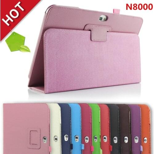 PU Leather Magnet Flip Stand Case Cover for Samsung Galaxy Note 10.1" 2012 Case GT-N8000 N8000 N8010 N8020 + Pencil Holder Cover