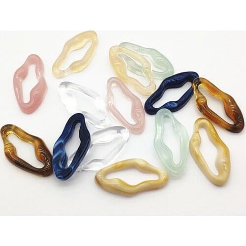 New arrival! 36x19mm 100pcs Acrylic Oval shape Charm for Handmade Necklace Earring DIY Accessories,Jewelry Findings & Components