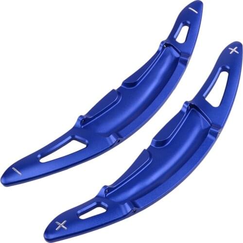 Car Blue Aluminum Alloy Steering Wheel Shift Paddle Shifter Extension fit for Porsche Panamera Cayenne Macan 718 911 918