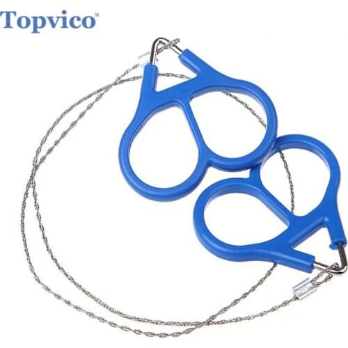 Topvico Portable Stainless Steel Wire Saw Outdoor Survival Self Defense Camping Hiking Hunting Chainsaws Hand Saw Fret Saw Tools