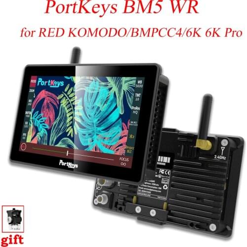 PortKeys BM5 WR Monitor 2200Nit SDI/HDMI wireless camera control for RED KOMODO/BMPCC 4K/6K 6K Pro/Sony/Canon/TILTA Nucleus N/M