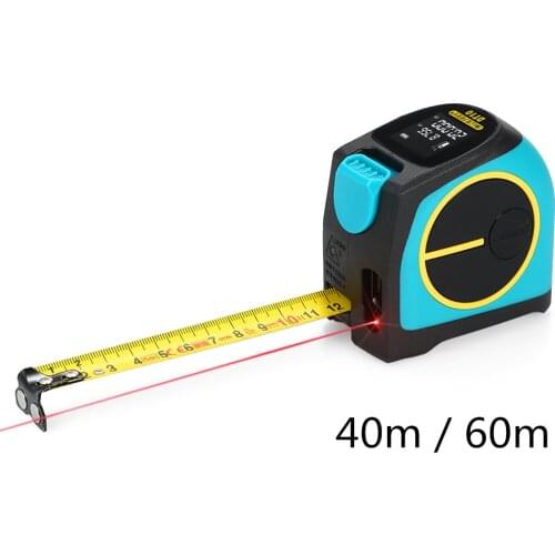 KKMOON DT10 Laser Tape Measure 2-in-1 Digital Laser Measure Laser Rangefinder with LCD Digital Display,Magnetic Hook