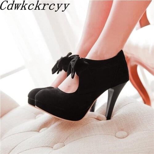 Summer New pattern fashion Simplicity High-heeled Women sandals black Beige Thick bottom Sweet Bow Women sandals size 34-42