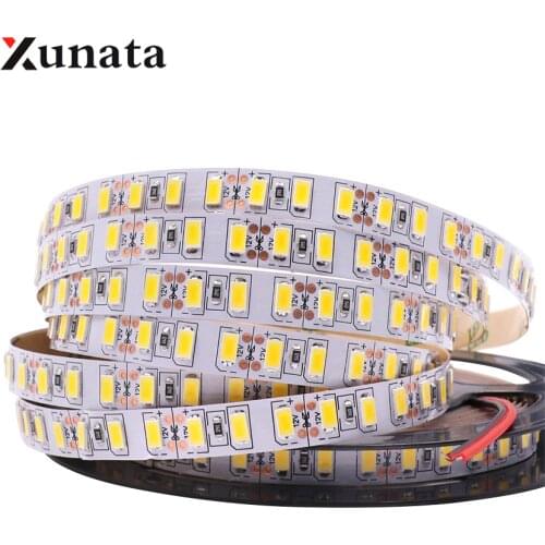 DC 12V LED Strip 60leds 120leds/m SMD 5630 5730 Lights 5050 2835 5054 Flexible Tape Ribbon Lamp Led Strip Light 5m/lot