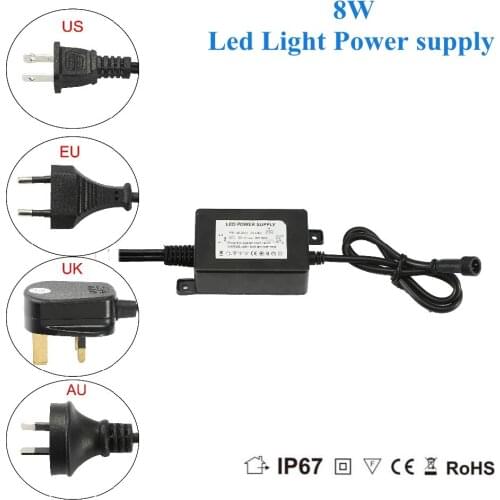 Black PC Input Voltage AC 90-260V Output DC 12V Lighting Transformers 8W High-quality LED power supply long life LED adapter