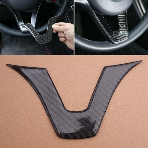 Carbon Fiber U Shape Steering Wheel Cover Sticker Trim Decor Fit for Mercedes Benz W205 X253