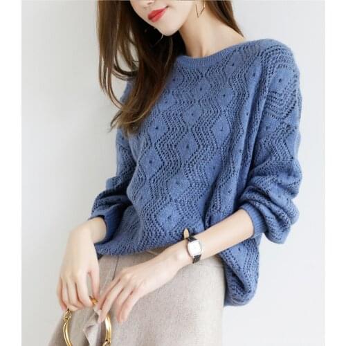 Winter oversized sweater ladies 2020 elegant knitted basic pullover O-neck loose and soft cashmere pullover for women
