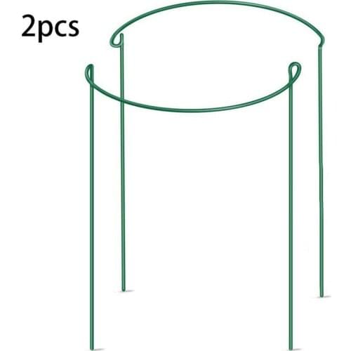 2pcs Plant Support Stand Flowers Support Ring Half Round Metal Plant Support Stakes Bonsai Support Backyard Garden Plant Tools